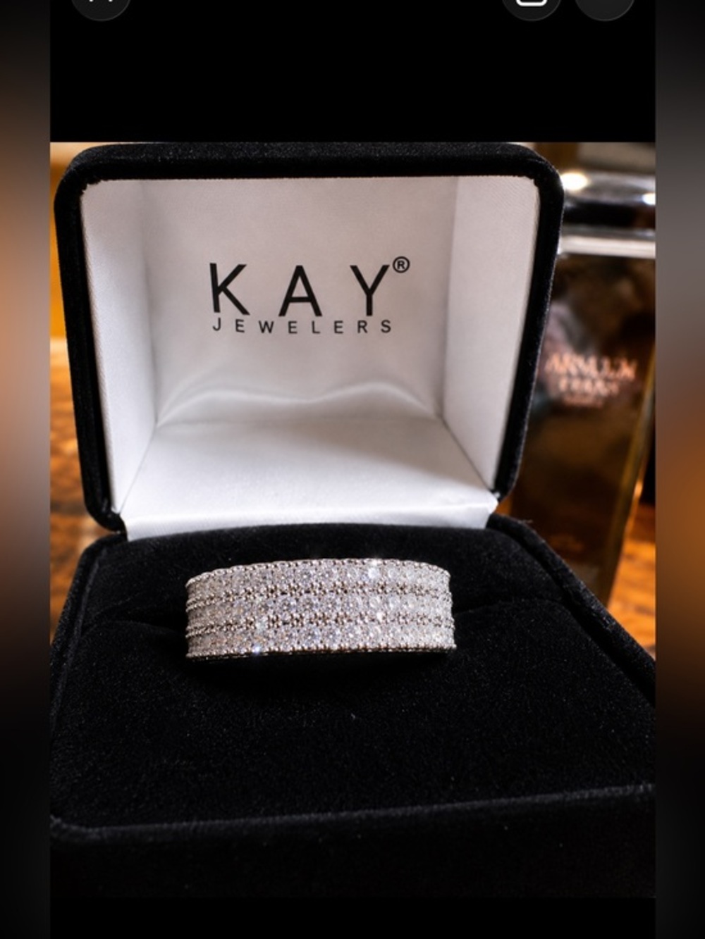 Diamond Eternity Ring Band pave setting 1/2 comfort fit 3 row